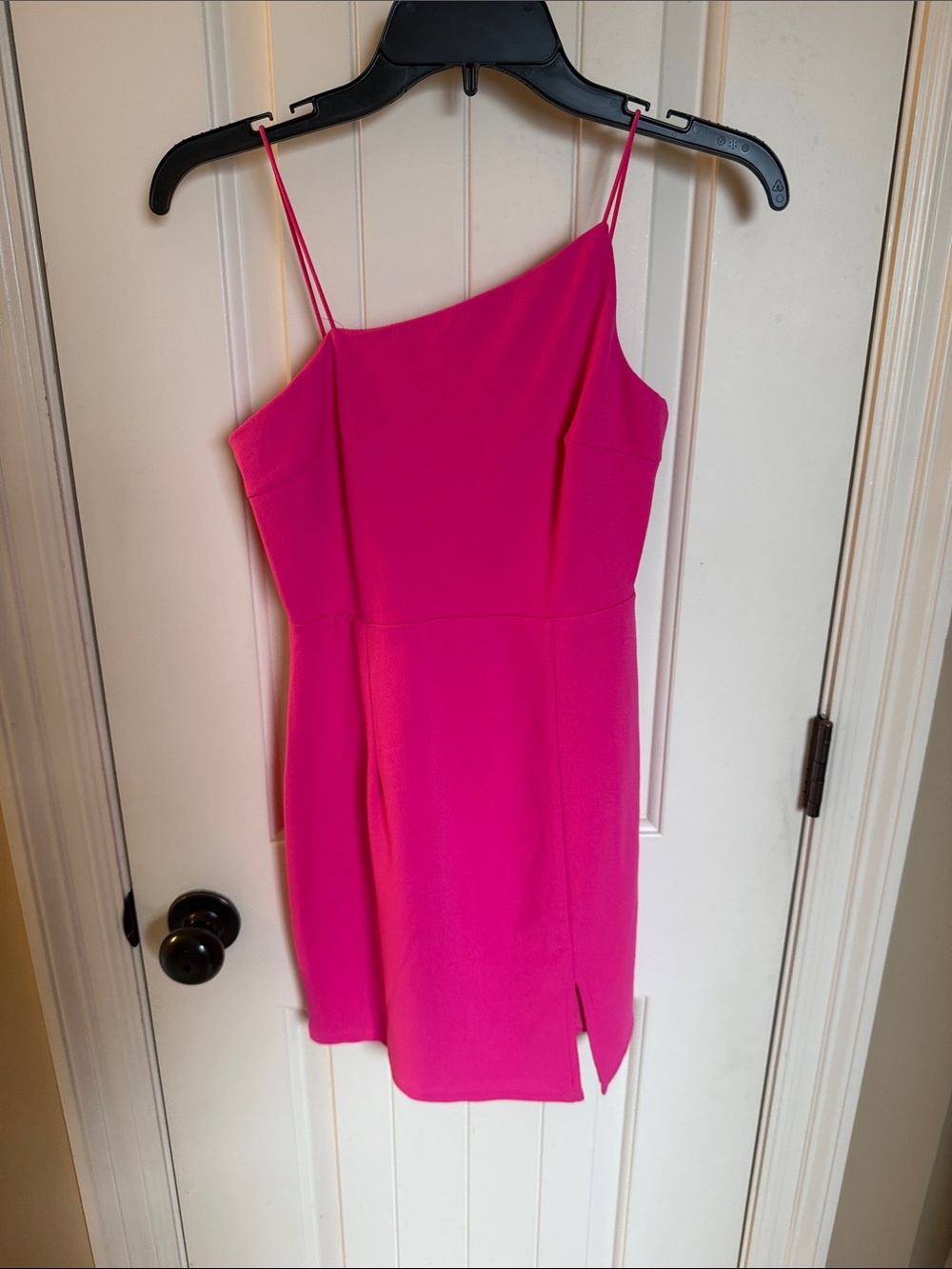 Lulu's Hot Pink Asymmetrical Mini Dress